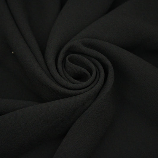 Tissu crêpe texturé - noir - photo 1/4 | So Tissus