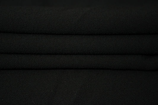 Tissu crêpe texturé - noir - photo 2/4 | So Tissus