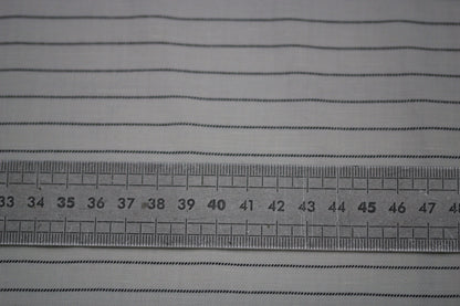 Tissu twill coton et lin -à rayures large - blanc et noir - photo 5/5 | So Tissus