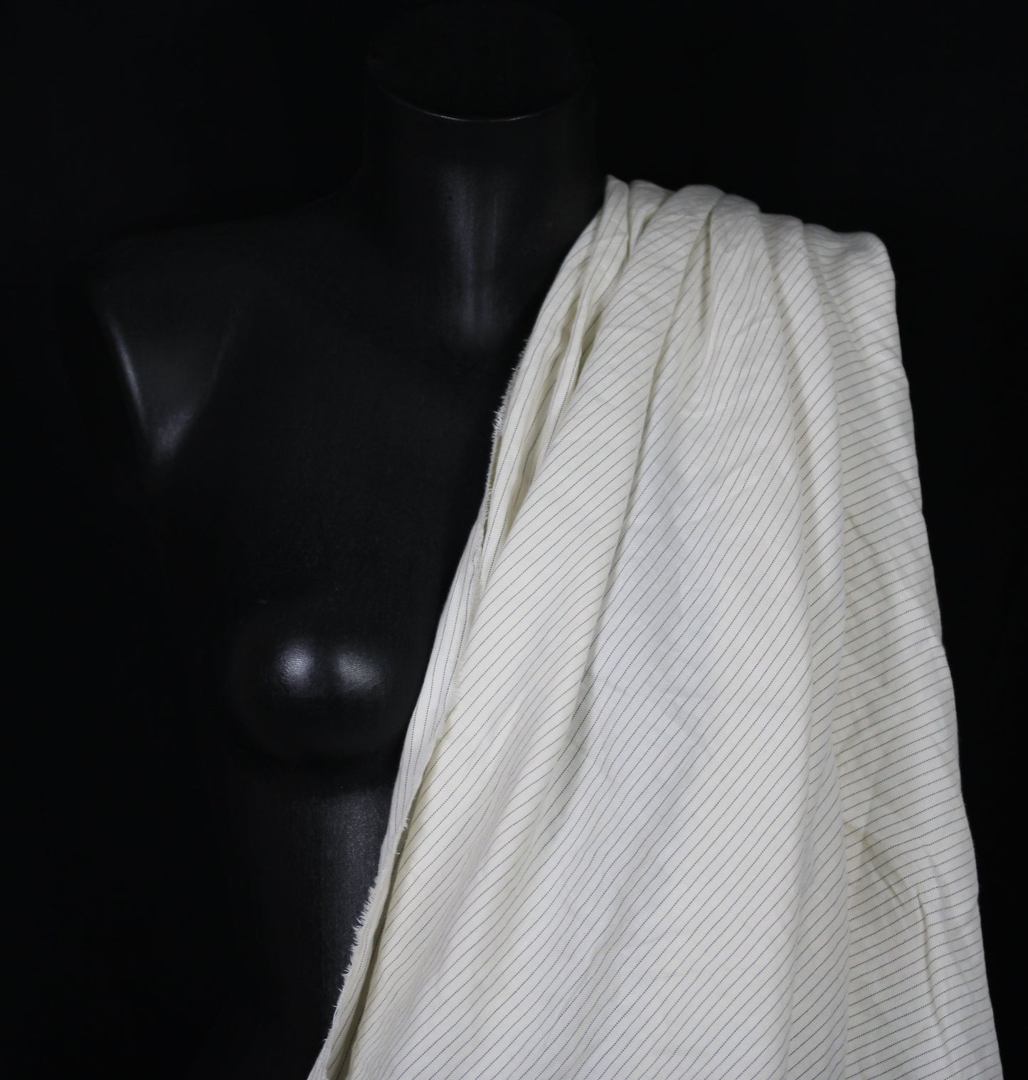 Fabric twill cotton and linen - white