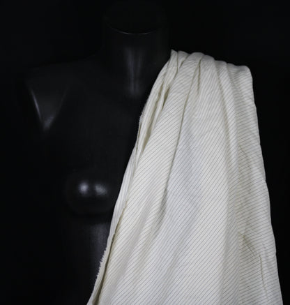 Fabric twill cotton and linen - white