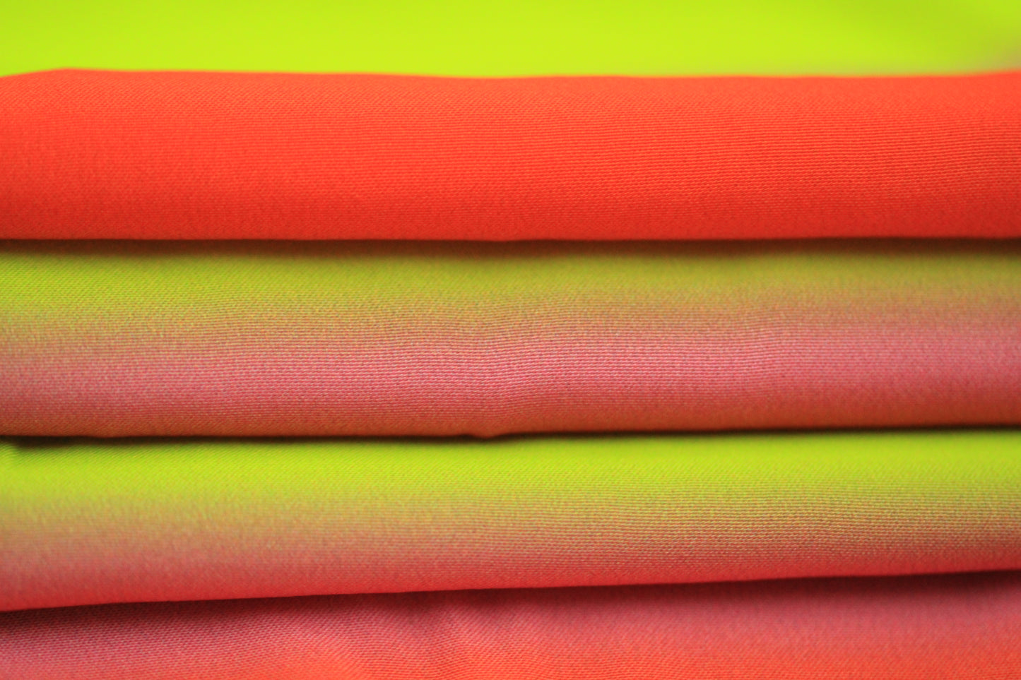 Tissu viscose - à rayures dégradés - jaune, orange et rose
