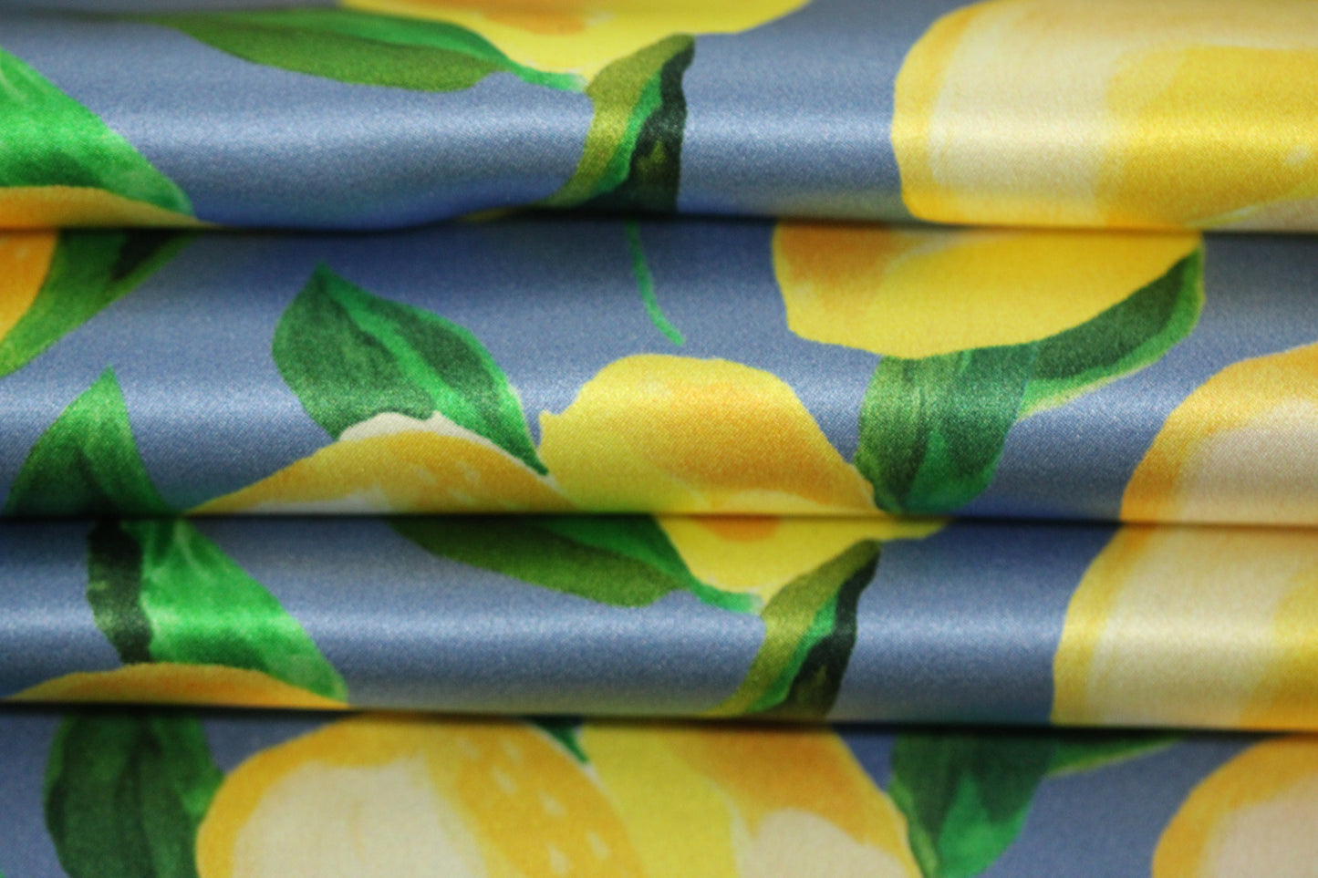 Tissu satin de soie - imprimé citrons