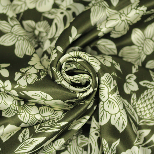 Fabric satin silk - curcuma