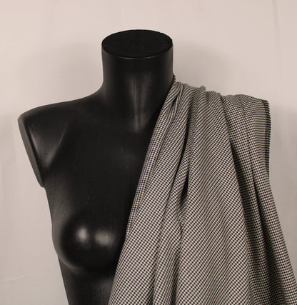Tissu effet laine froide - pied de puce - blanc et noir - photo 3/5 | So Tissus