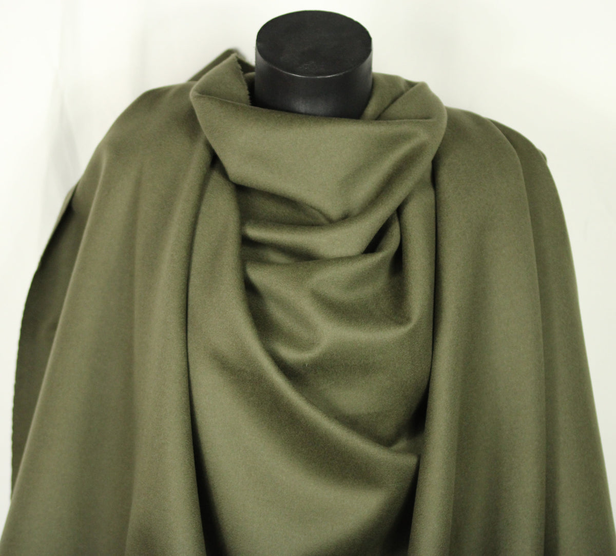 Stoff drap de Wolle und cachemire - schwarz