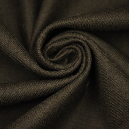 Tissu crêpe de laine stretch double face - bleu marine et marron