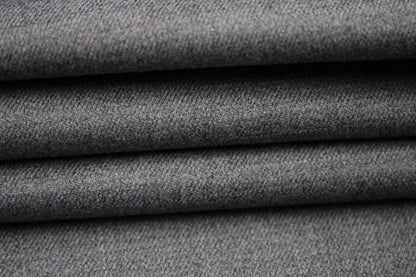 Tissu crêpe de laine stretch double face - gris anthracite et gris bleu