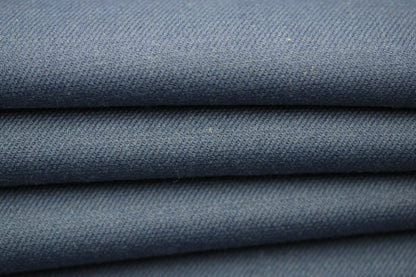 Tissu crêpe de laine stretch double face - gris anthracite et gris bleu