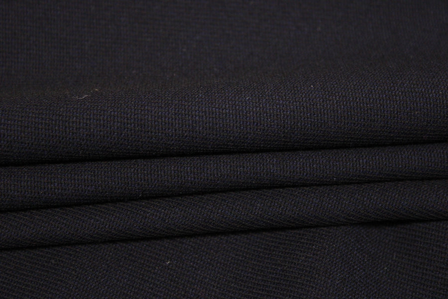 Tissu sergé viscose - bleu marine