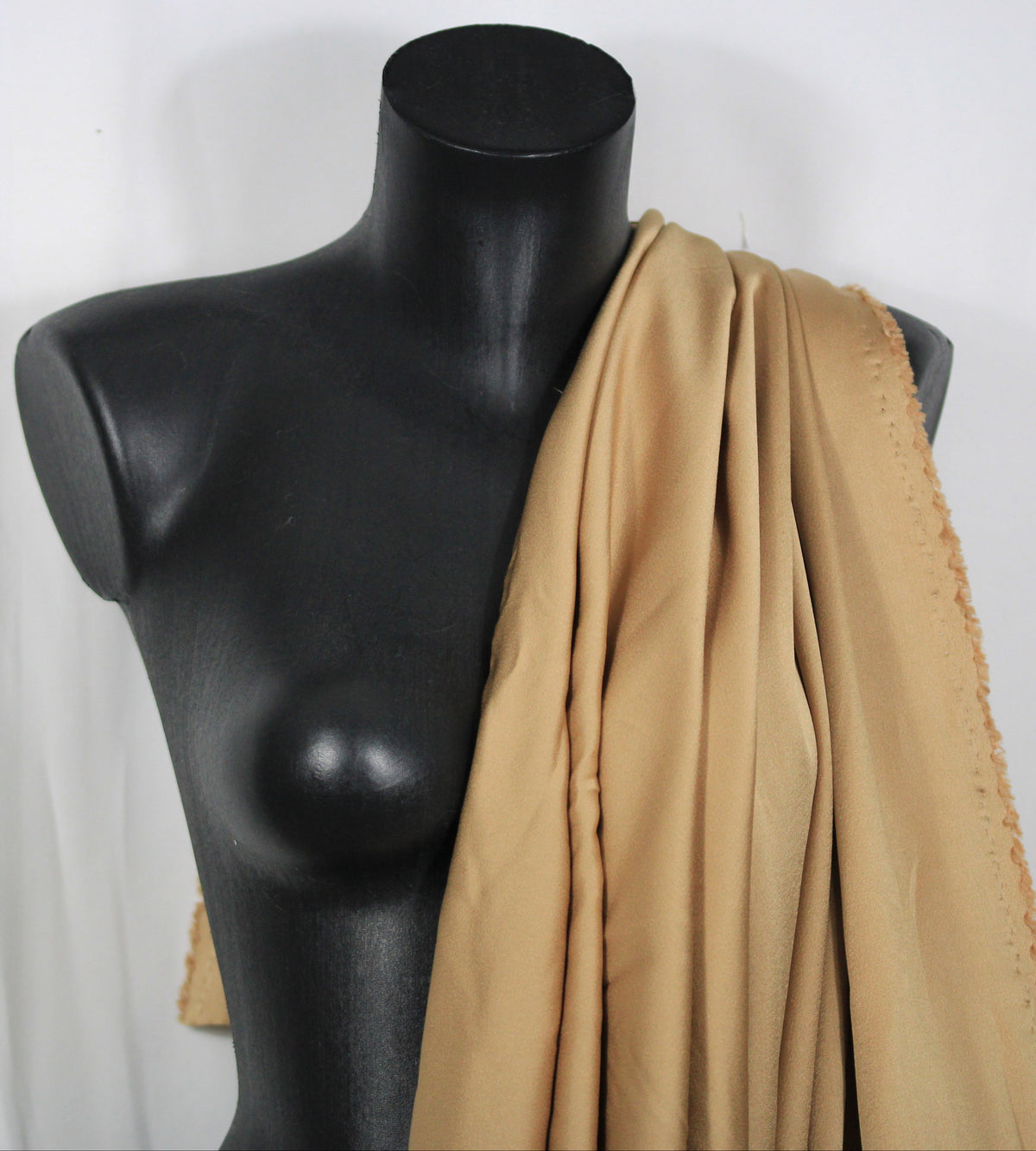 Tissu crêpe envers satin japonais - beige