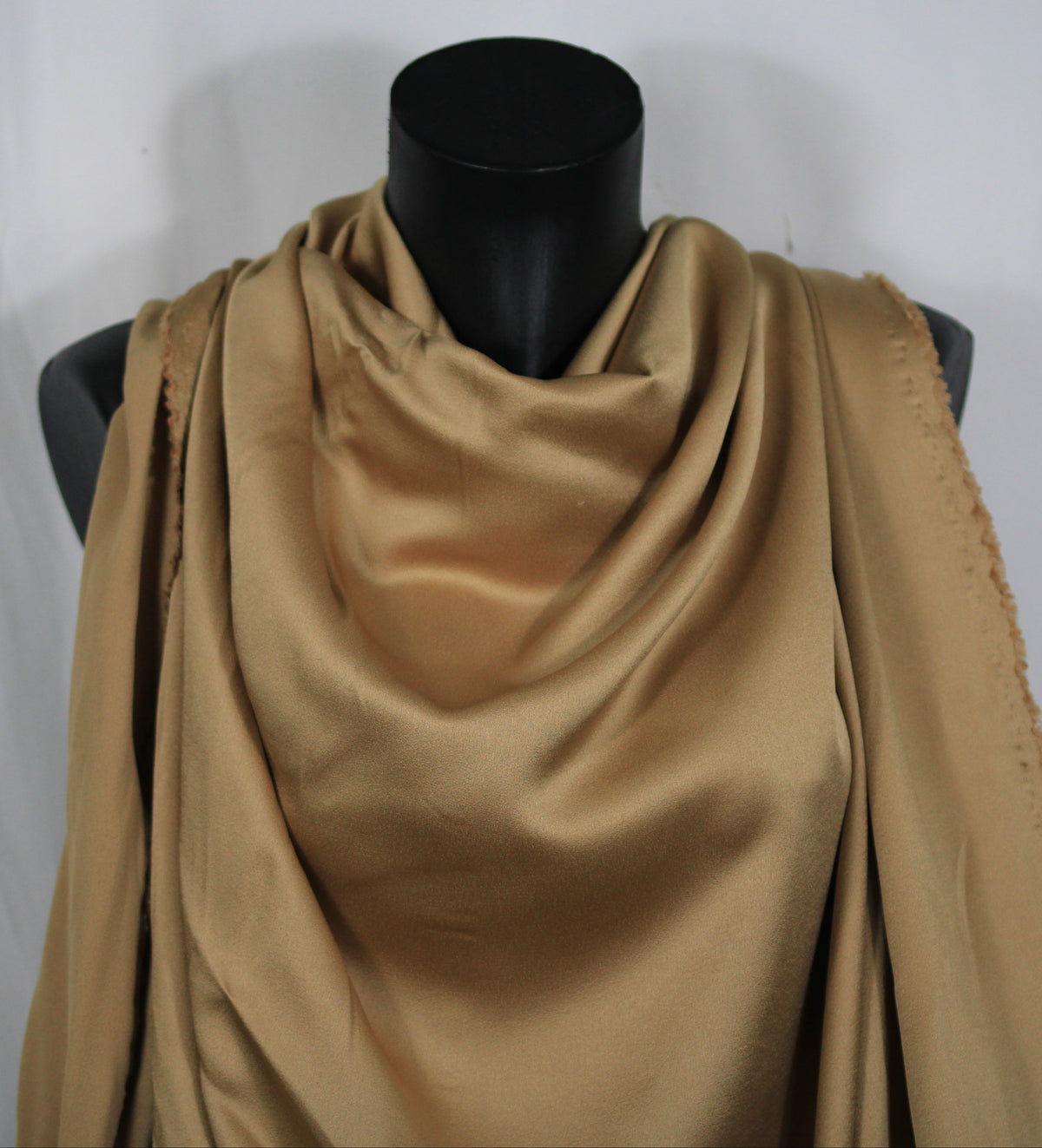 Tissu crêpe envers satin japonais - beige