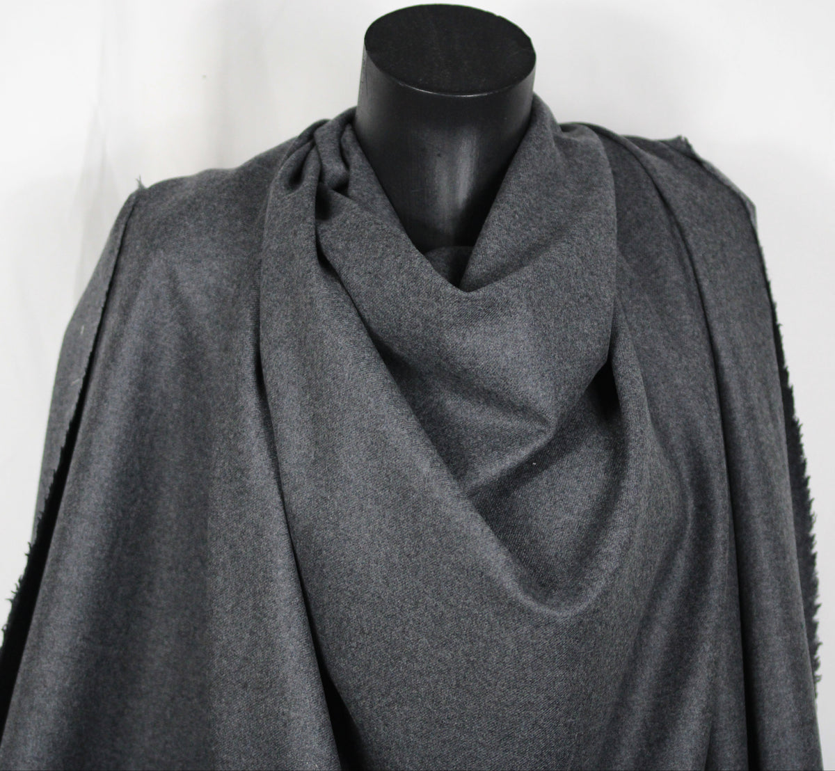 Tissu flanelle de laine - gris anthracite