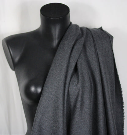 Tissu flanelle de laine - gris anthracite