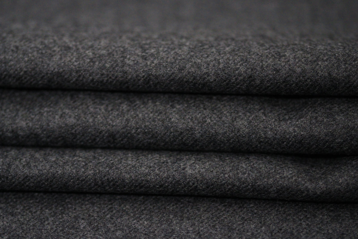 Tissu flanelle de laine - gris anthracite