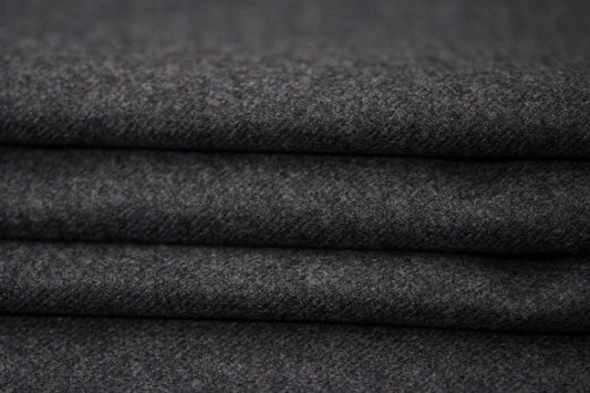 Tissu flanelle de laine - gris anthracite