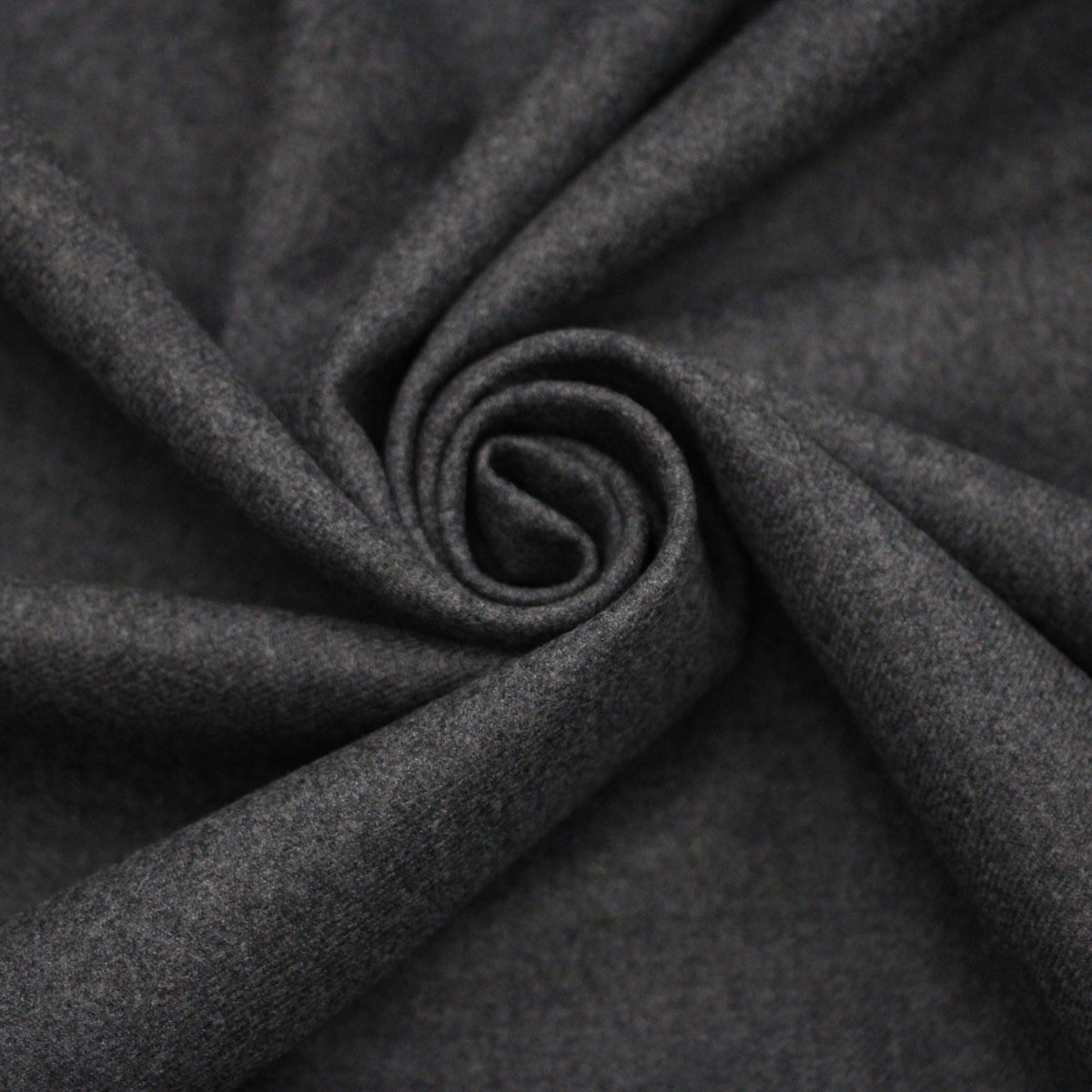 Tissu flanelle de laine - gris anthracite