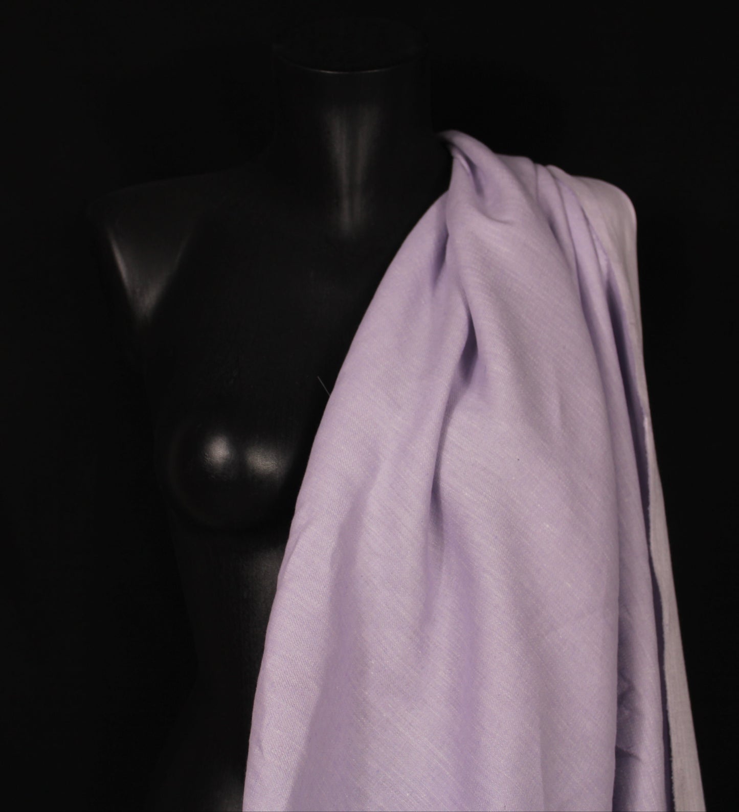 Tissu lin viscose - parme - photo 3/4 | So Tissus