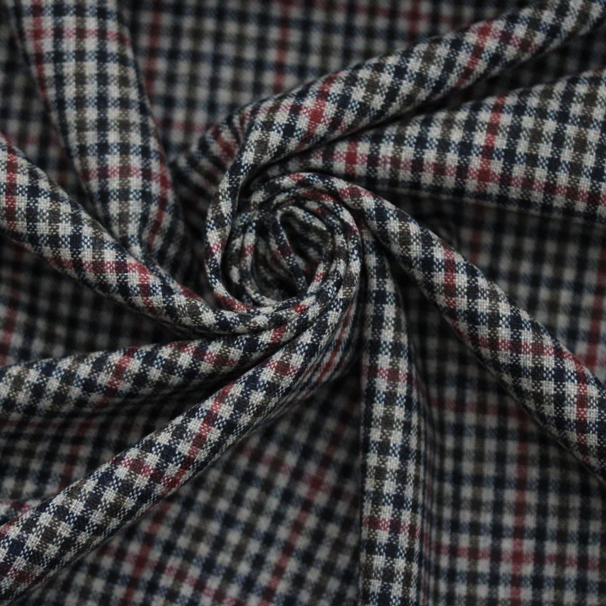 Wollflanellstoff – gestreift – dunkelmarineblau