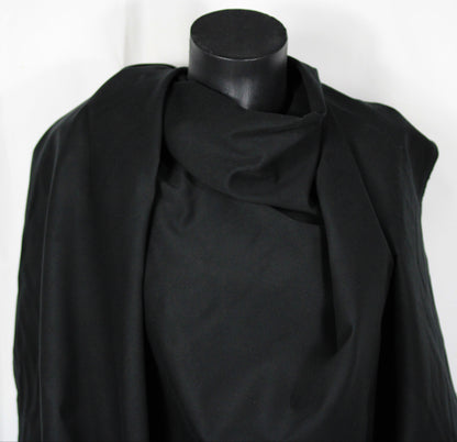 Tissu gabardine de coton duveteuse prestige- noir