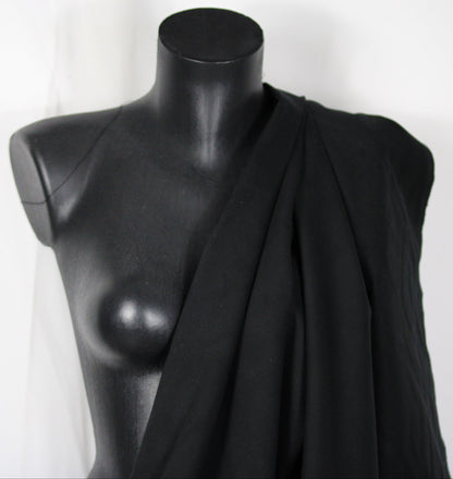 Tissu gabardine de coton duveteuse prestige- noir