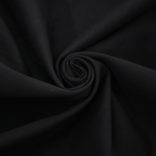 Tissu gabardine de coton duveteuse prestige- noir