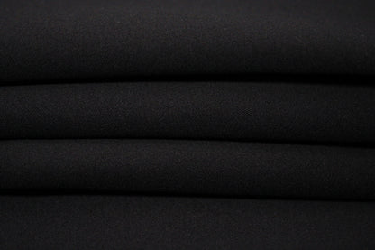 Tissu gabardine de coton duveteuse prestige- noir