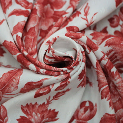 Stoff viscose - bedruckt geblümt  - fuschia