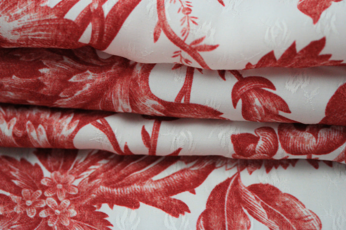 Stoff viscose - bedruckt geblümt  - fuschia