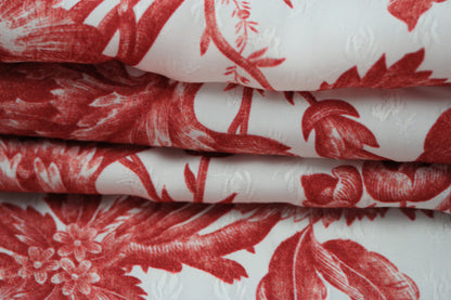 Stoff viscose - bedruckt geblümt  - fuschia