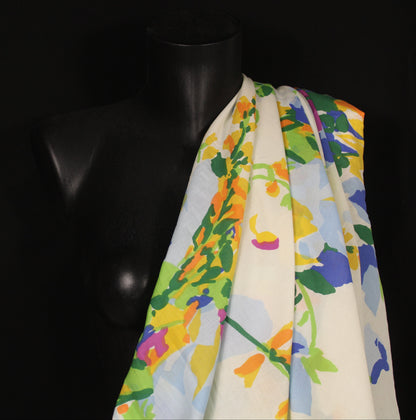Tissu voile de coton - imprimé grandes fleurs - photo 3/4 | So Tissus