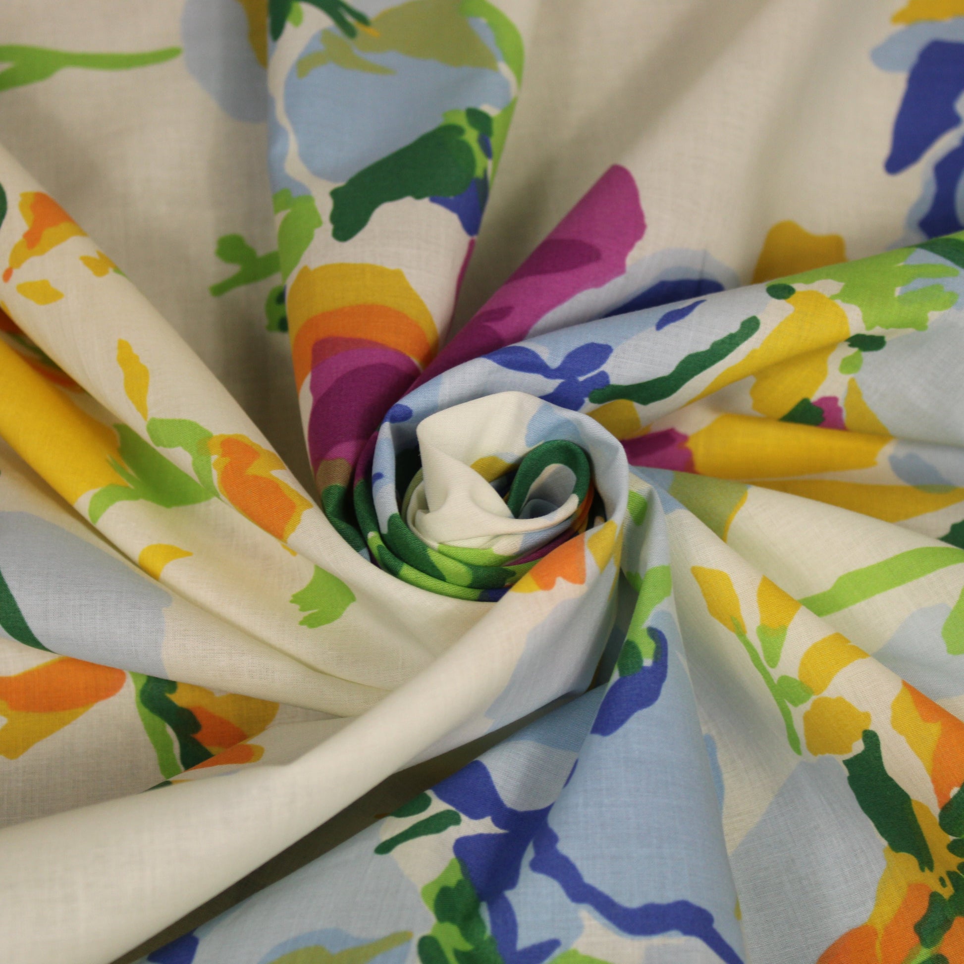 Tissu voile de coton - imprimé grandes fleurs - photo 1/4 | So Tissus