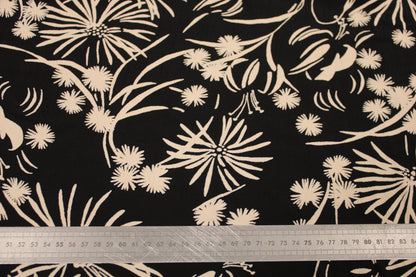 Tissu crêpe viscose - imprimé feu d'artifice - beige et noir - photo 5/5 | So Tissus