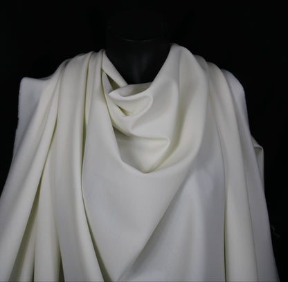 Tissu crêpe de laine - blanc cassé