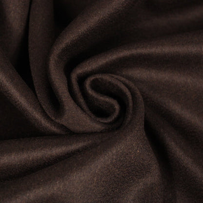 Tissu drap de laine duveteux contrecollé - marron - photo 1/4 | So Tissus