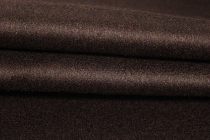Tissu drap de laine duveteux contrecollé - marron - photo 2/4 | So Tissus