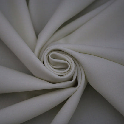 Tissu crêpe de laine - blanc cassé