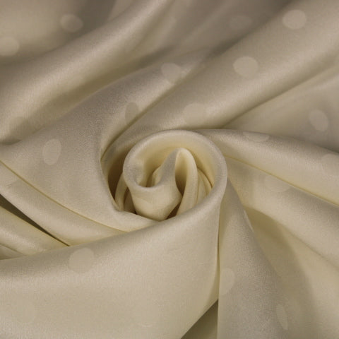 Tissu satin de soie - à pois - blanc - photo 1/4 | So Tissus