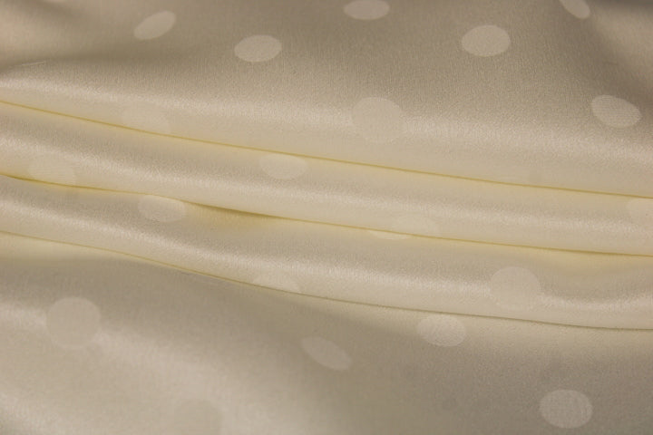 Tissu satin de soie - à pois - blanc - photo 2/4 | So Tissus