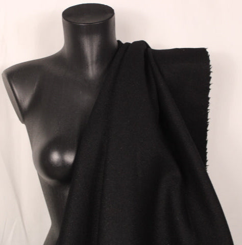 Tissu drap de laine fin - noir et lurex - photo 4/4 | So Tissus