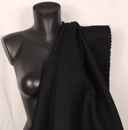 Tissu drap de laine fin - noir et lurex - photo 4/4 | So Tissus