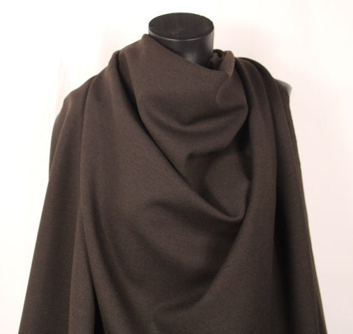Tissu jersey de laine épais - marron foncé - photo 4/4 | So Tissus