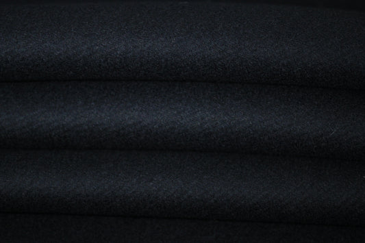 Tissu drap de laine double face - bleu marine