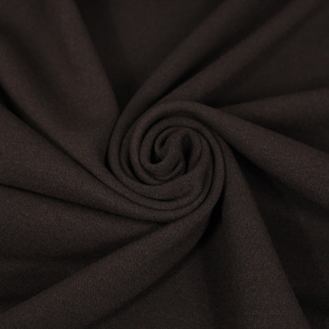 Tissu jersey de laine épais - marron foncé - photo 1/4 | So Tissus