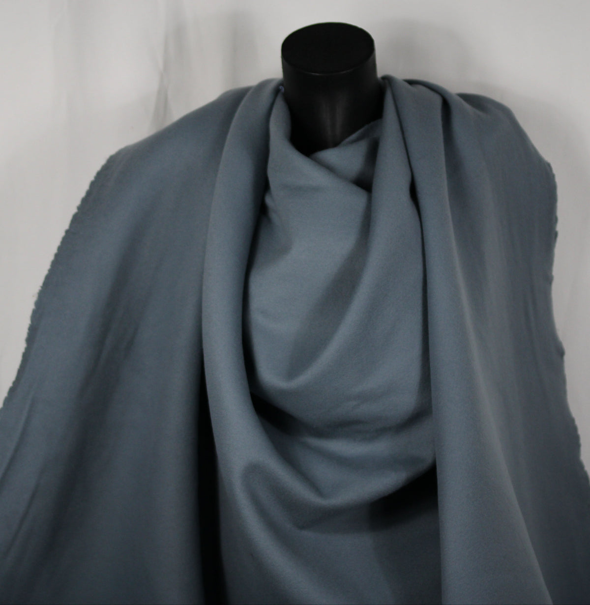 Stoff drap de Wolle und cachemire - schwarz