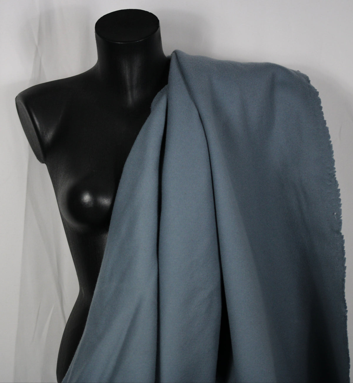 Stoff drap de Wolle und cachemire - schwarz