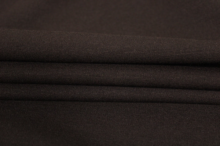 Tissu jersey de laine épais - marron foncé - photo 2/4 | So Tissus