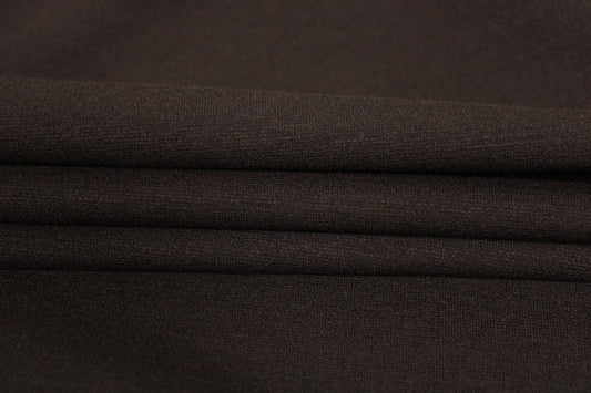 Tissu jersey de laine épais - marron foncé - photo 2/4 | So Tissus