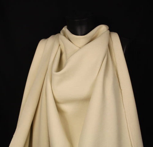 Tissu jersey de laine épais - écru - photo 4/4 | So Tissus