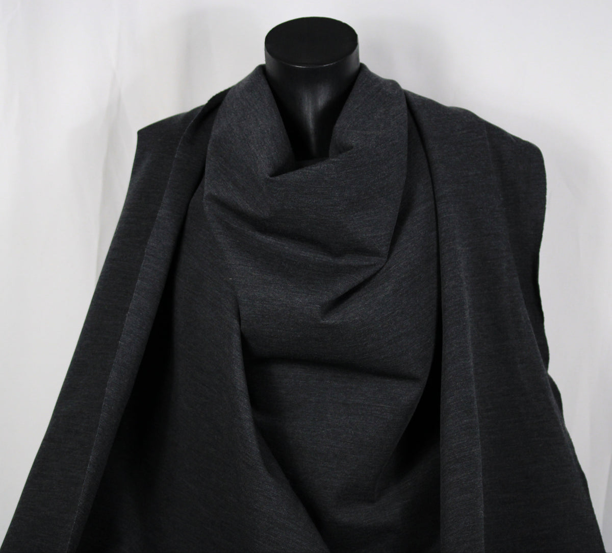 Tissu jersey de laine - gris anthracite